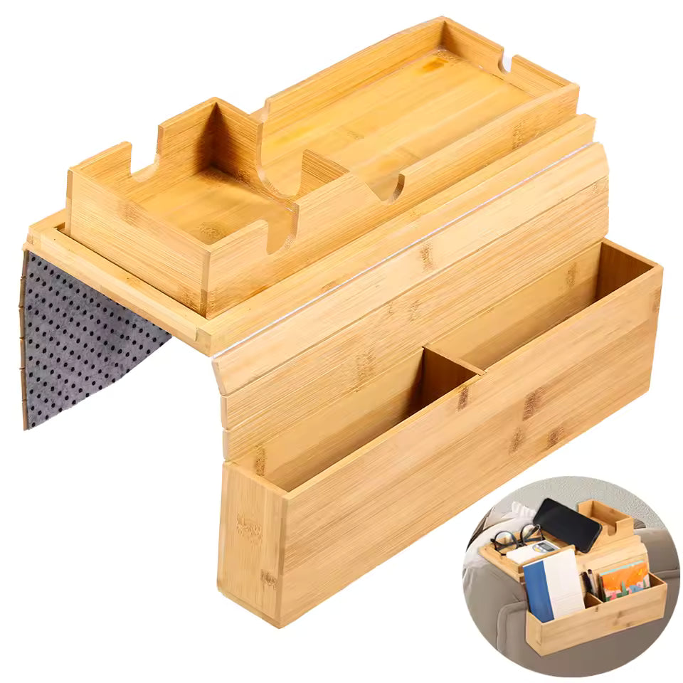 My Daily Fixer™  Bamboo Sofa Arm Tray Table