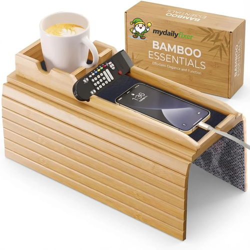 My Daily Fixer™  Bamboo Sofa Arm Tray Table